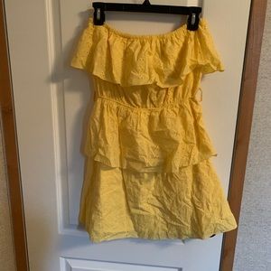 2/$20 Strapless yellow dress